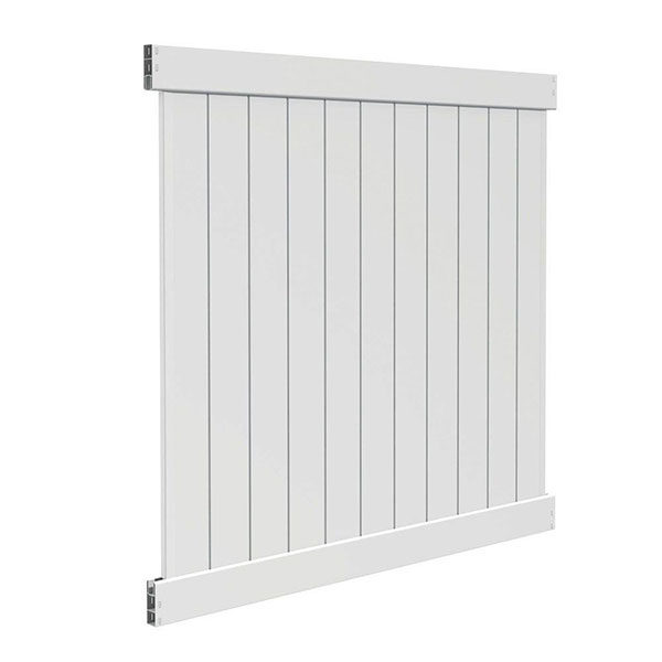 6'H x 6'W T & G Privacy Section White