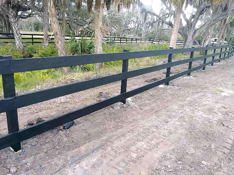 3 Rail Wood Fence